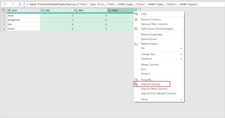 How To Unpivot Data On Excel