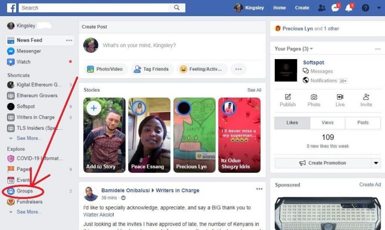 how to view my posts on facebook groups