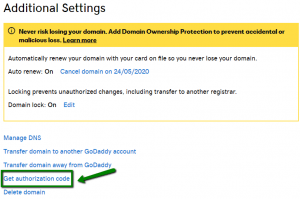 Transferring domains from GoDaddy to another registrar  