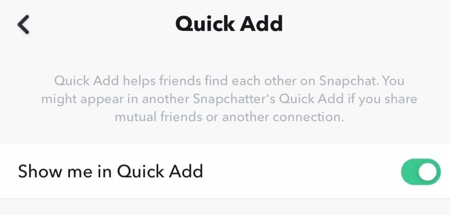 Enable Quick Add