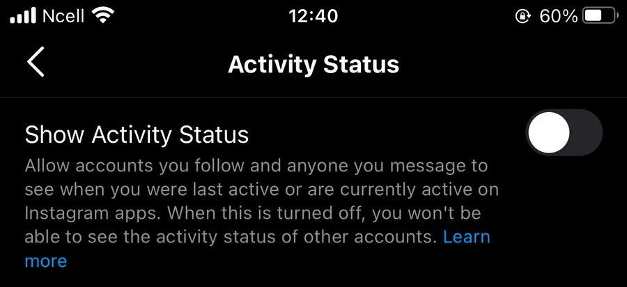 Turn off Activity Status
