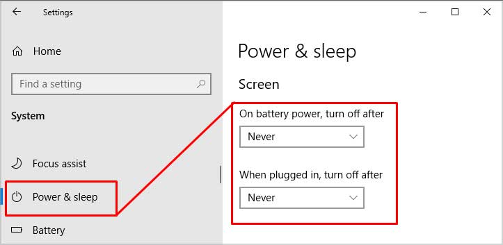 power-and-sleep-options-never