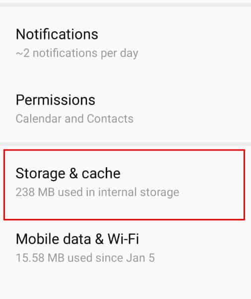 Gmail mobile Storage and Cache