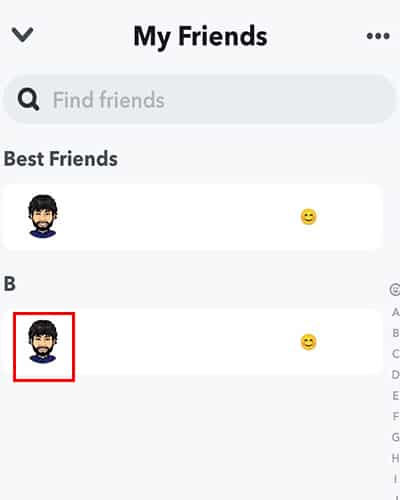 Snapchat friends profile icon