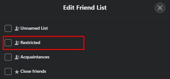 edit friend list-restrict