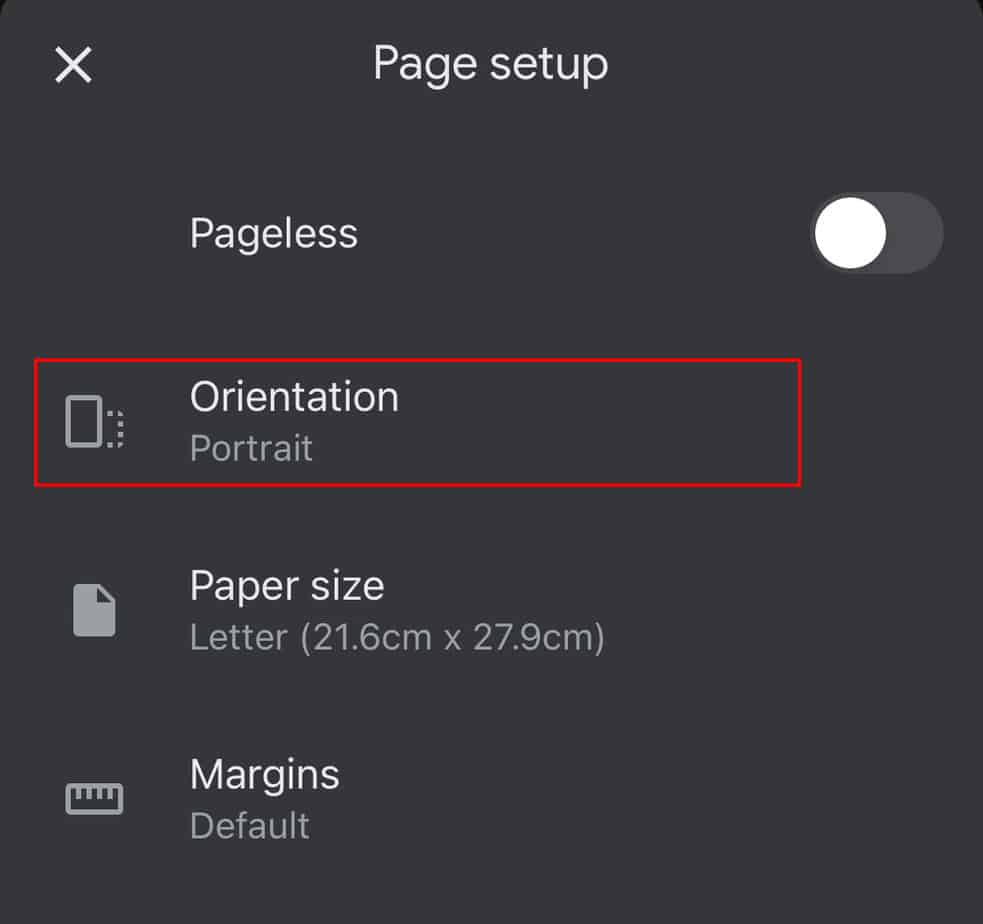 Click-on-orientation