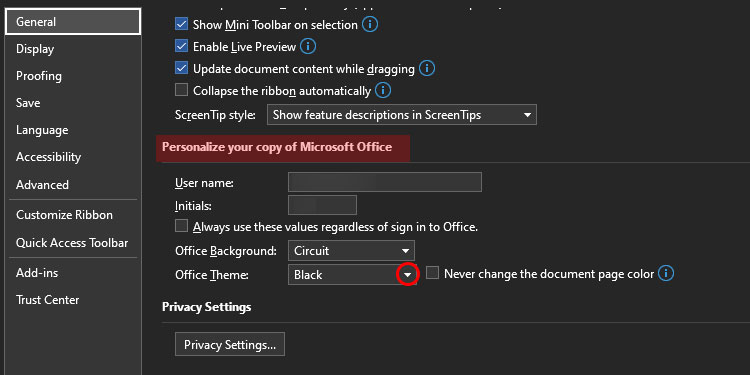 Click-on-the-Down-Arrow-to-open-the-drop-down-beside-Office-Theme.