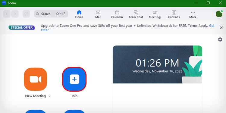 In-the-Zoom-app,-click-on-the-+-icon-to-join-a-meeting