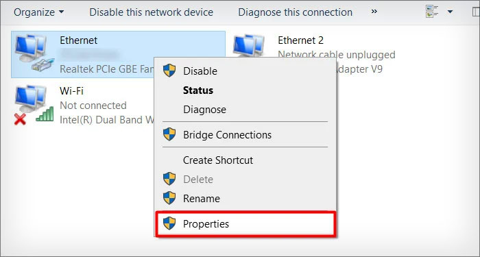 Network-Ethernet-Properties