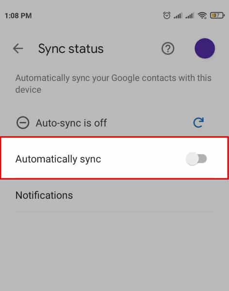 Now-enable-Automatically-back-up-&-sync-device-contacts.