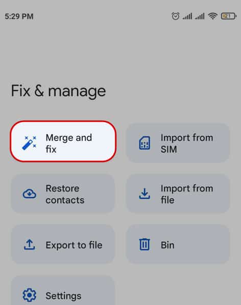 Now-tap-on-the-Merge-and-fix-option.