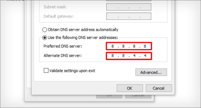 Set-Google-DNS-Server-Address