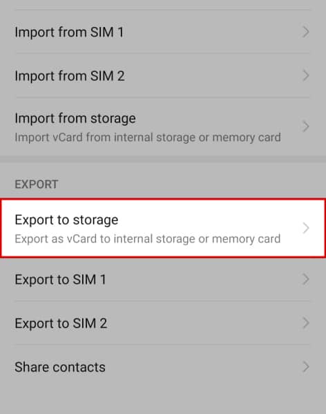 Tap-on-Export-to-storage.