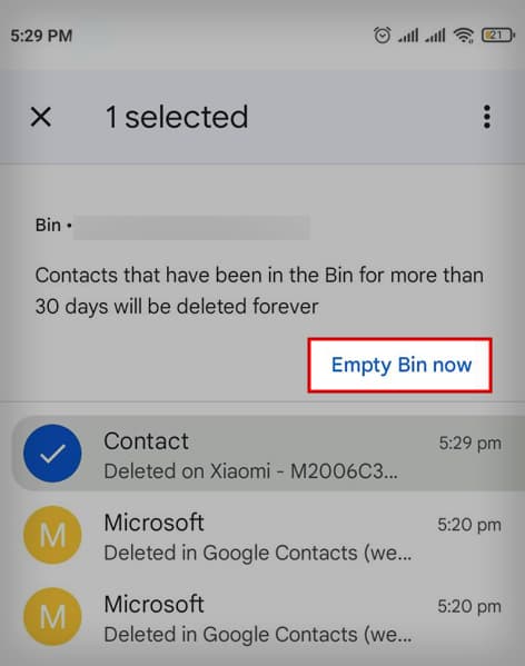 To-delete-all-Contacts,-press-Empty-Bin-now-and-then-on-Delete-forever.