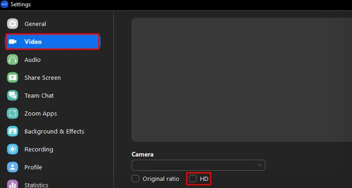 Zoom-Uncheck-the-HD-Video-Checkbox