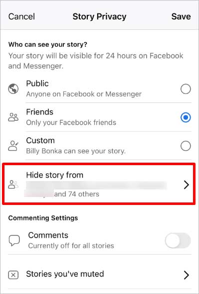 hide-story-from-option