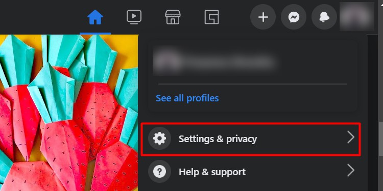 settings-and-privacy-on-pc facebook