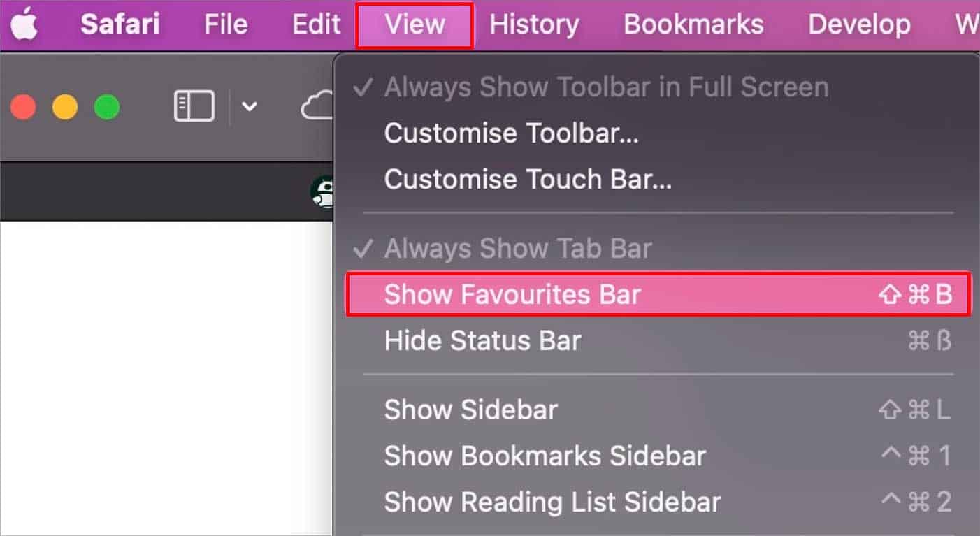 make favorites bar bigger safari