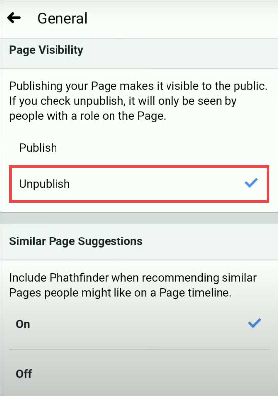 unpublish-option-on-page