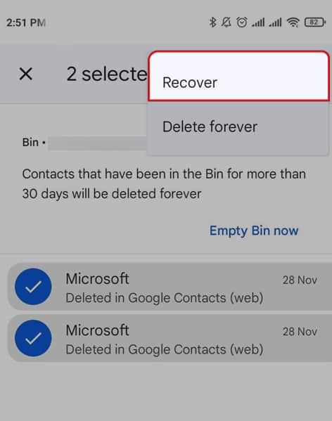 Click-on-three-dots-and-select-Recover-option.