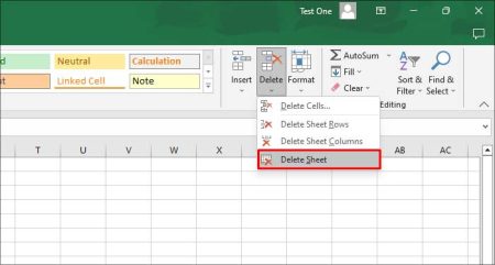How to Delete Worksheet in Excel