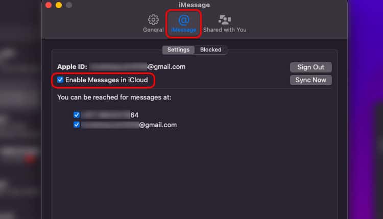 Untick-the-Enable-messages-in-iCloud-option