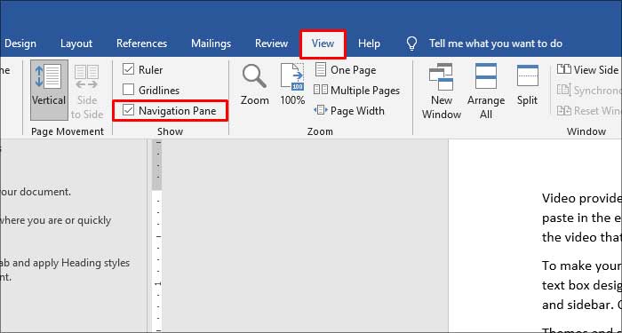 organize-your-word-documents-using-the-navigation-pane-youtube