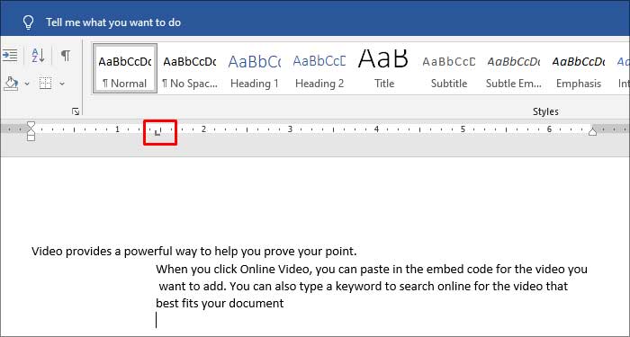 How To Insert A Tab Stop In Word