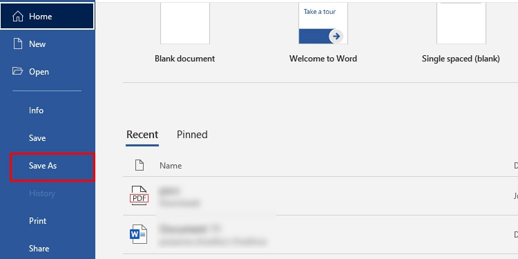 save-as-in-word