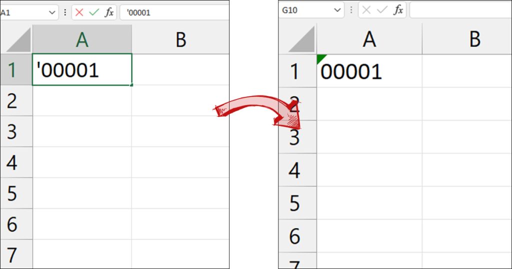 Add Apostrophe before value Excel