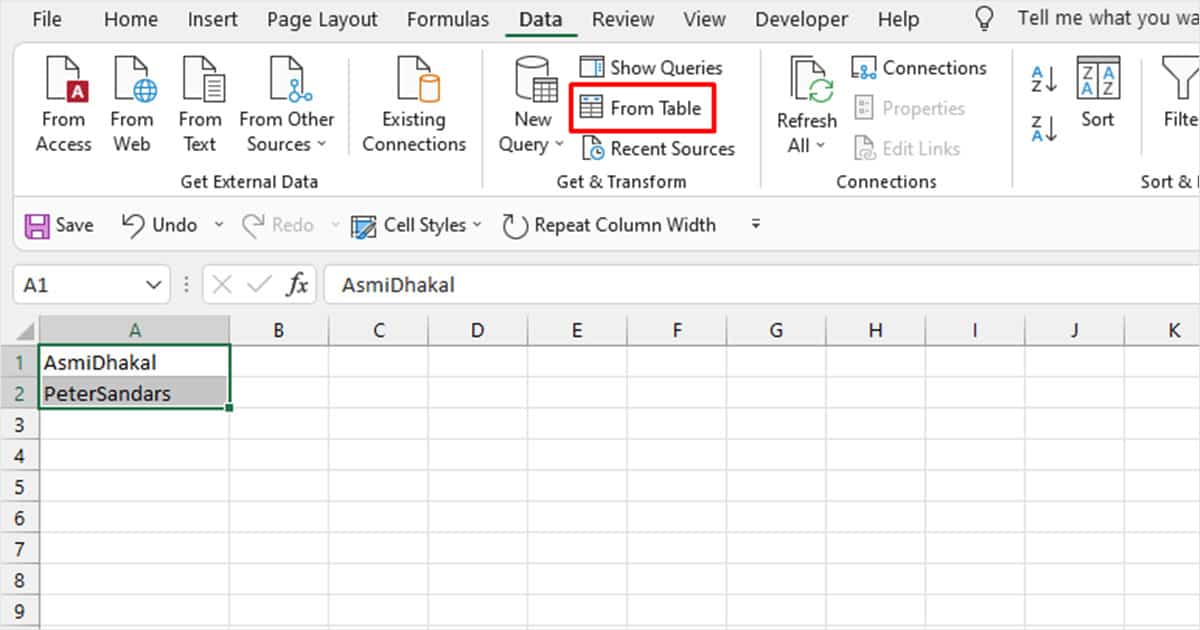 Create new Query From Table 1