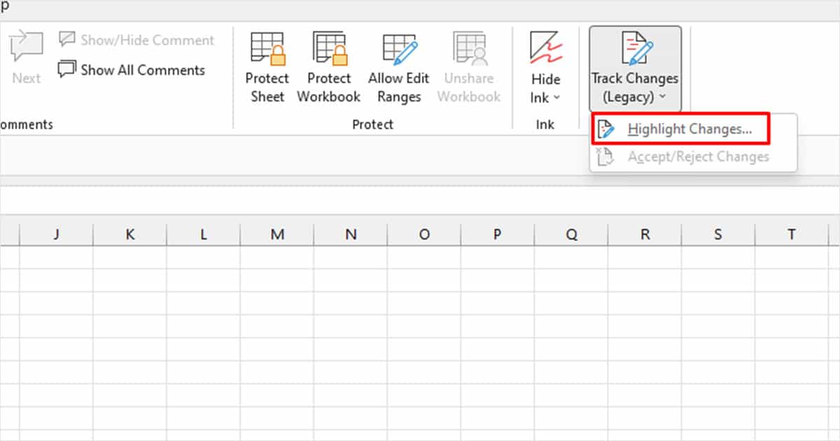 Track Changes Highlight Changes Excel
