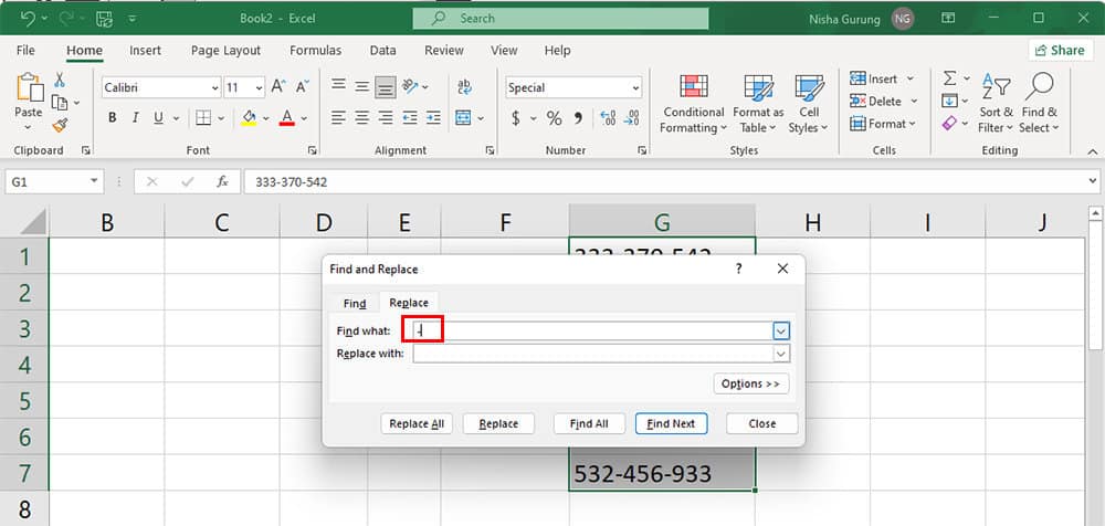 How To Remove Dashes In Excel 1880