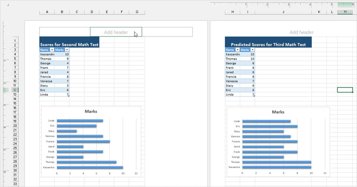 Add header Excel