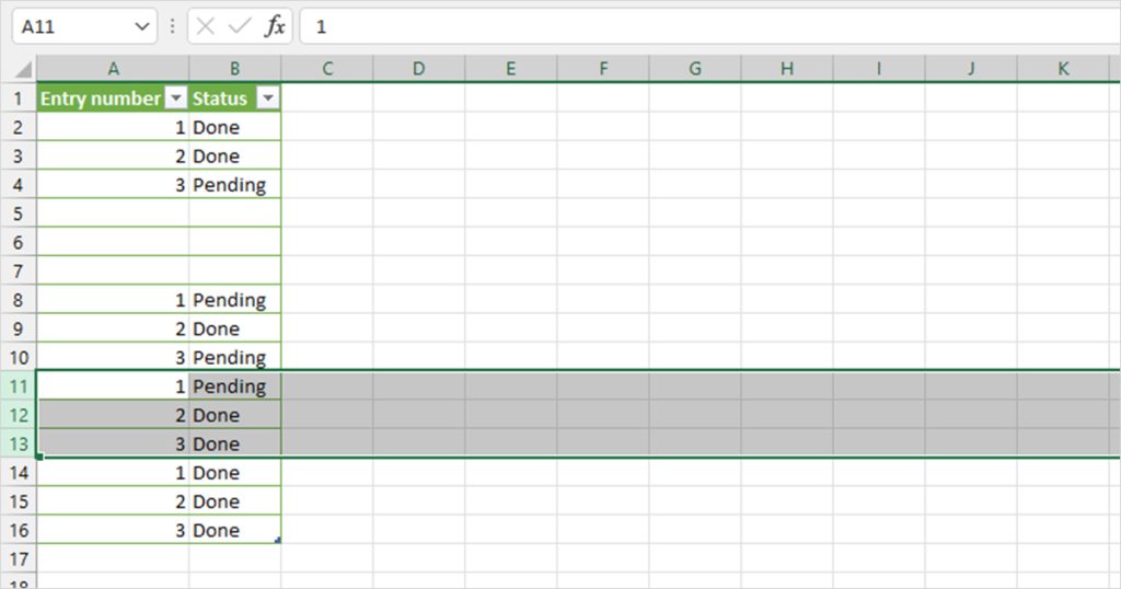 Add multiple rows after a certain row Excel