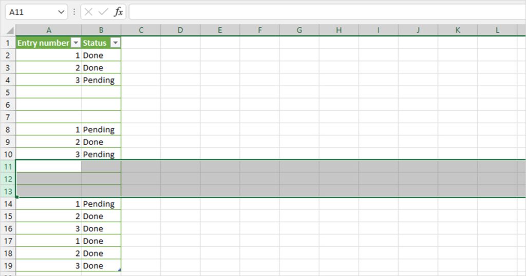 Add multiple rows fast in Excel