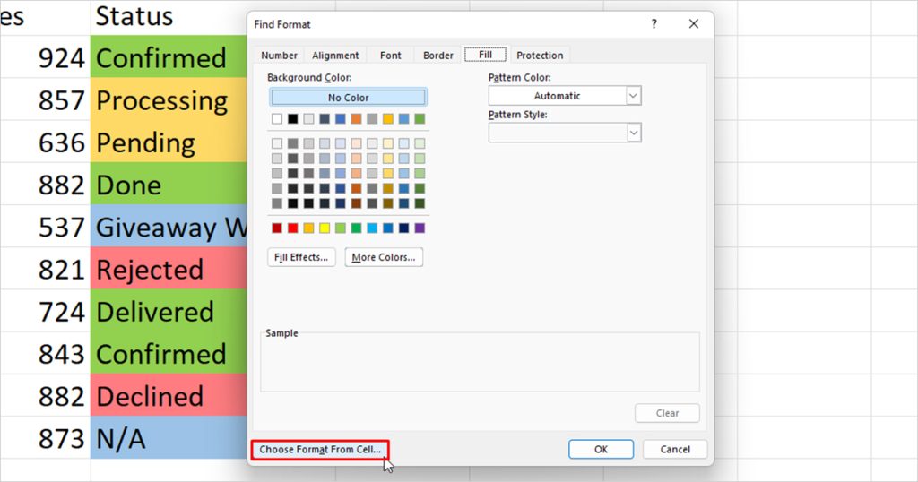 How To Count Highlighted Cells 9702