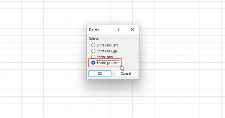 How to Delete Columns in Excel