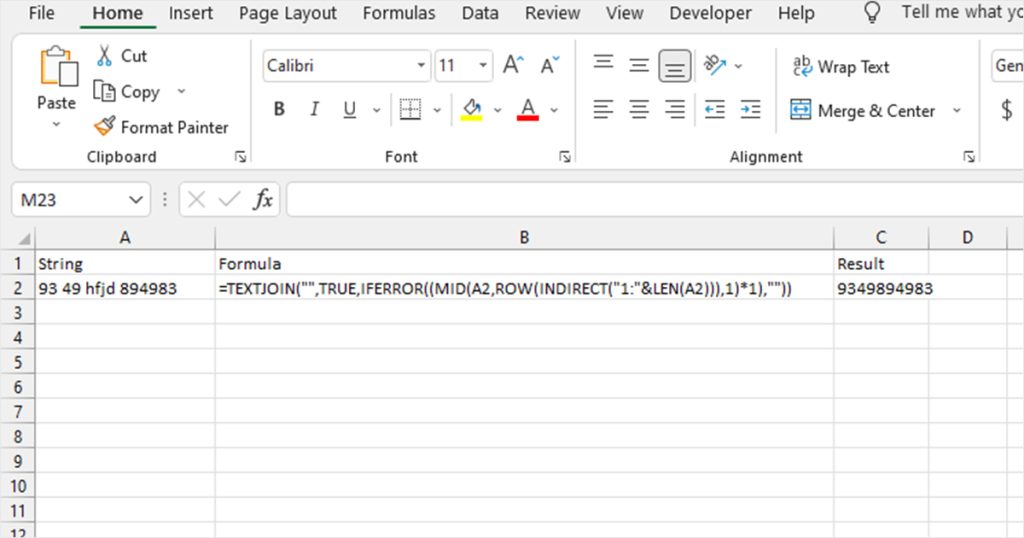 Excel nested formula