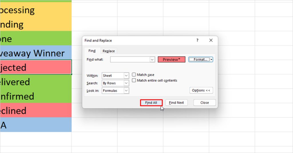 How to Count Highlighted Cells