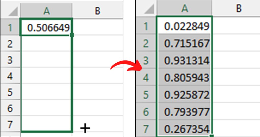 Flash Fill RAND Excel