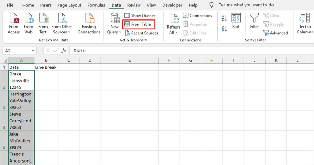 How to Remove Line Breaks in Excel
