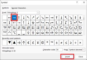 How to Insert Arrow in Excel