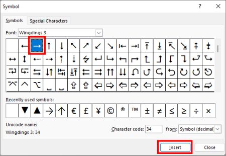 How To Insert Arrow In Excel