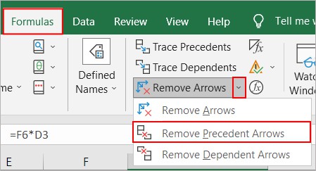 Remove-Precedent-cells-with-arrows