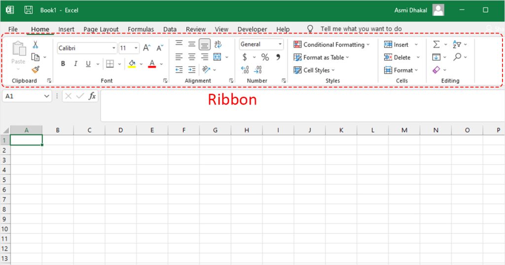 Ribbon Excel