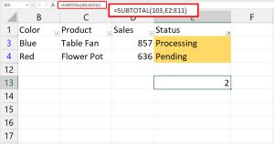 How to Count Highlighted Cells