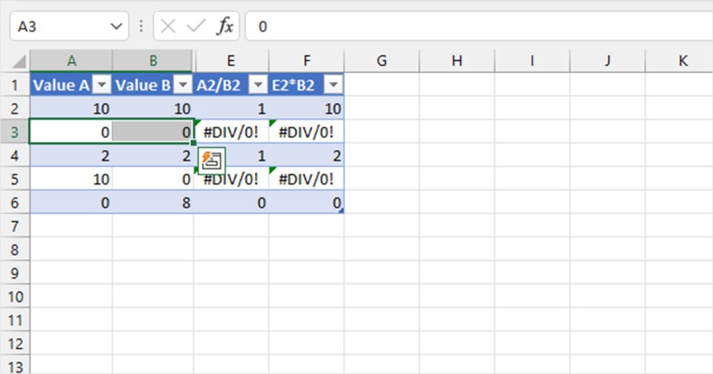 Select cells referenced in active cell