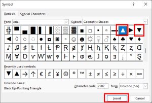 How to Insert Arrow in Excel