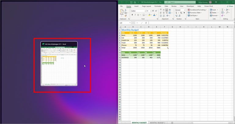 How to View Two Worksheets Side by Side in Excel